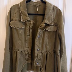 Free People Olive Jean Jacket